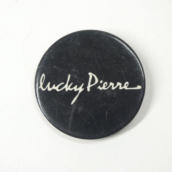 Lucky Pierre Pinback Button Vintage Pin 2" Cleveland New Wave Band - Picture 1 of 5